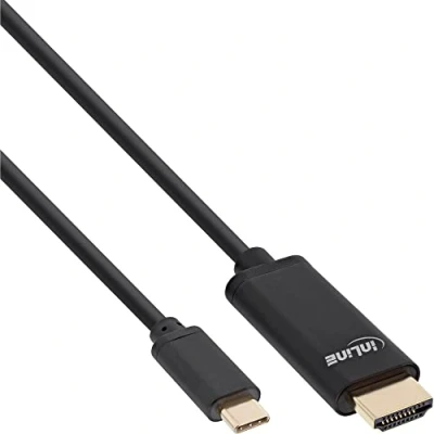 Abbildung von InLine® USB Display Kabel, Typ C Stecker zu HDMI (DP Alt Mode), 4K2K, schwarz, 3m