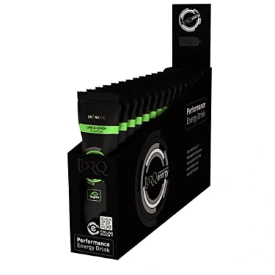 Abbildung von Torq Energy Drink Lemon &amp; Lime Isotonic Powder Electrolyte Drinks High Carbohydrates 30g per 500ml and Sodium Single Serve Packs Box of 15