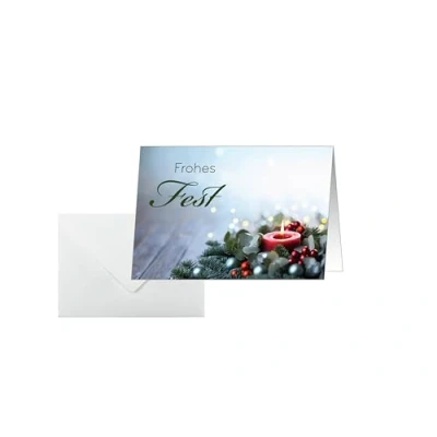 Abbildung von Sigel Weihnachtskarte A6 250g 25+25 Stück Candlelight Cheer