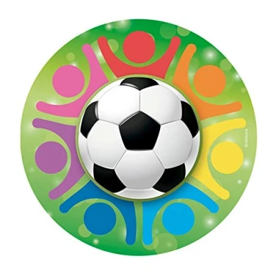 Abbildung von Dekora 145094 Fußball Tortenaufleger aus Esspapieraus Reispapier 20 cm, Mittel