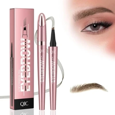 Abbildung von 2 Stück Microblading Augenbrauenstifte, Upgraded 3D Augenbrauenstifte Wasserfest, Langlebig, Natürlich, Feiner, ein Magischer Eyebrow Pencil Kann Leicht Natürliche Augenbrauen (Black*2)