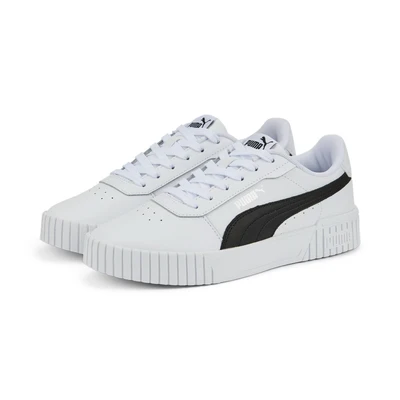 Abbildung von Puma Carina 2.0 Sneakers Damen Schuhe White/Black/Silver Größe: 35.5