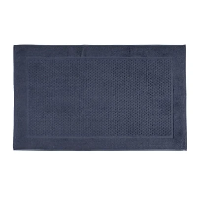 Abbildung von Caleffi Badezimmerteppich, Badematte, Badteppich, 100% Baumwolle, rutschfest, Waschbar, Widerstandsfähig, Einfach zu Waschen und Trocknen. Modell: Sirena, 45X60, Anthrazit.