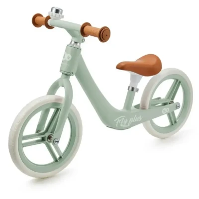 Abbildung von Kinderkraft Laufrad FLY PLUS 2, Lernlaufrad, Kinderlaufrad, Fahrrad mit Zubehör, Klingel, höhenverstellbar Sattel, 12 Zoll Räder, Magnesiumrahme, ab 2 Jahre, Retro Design, Grün