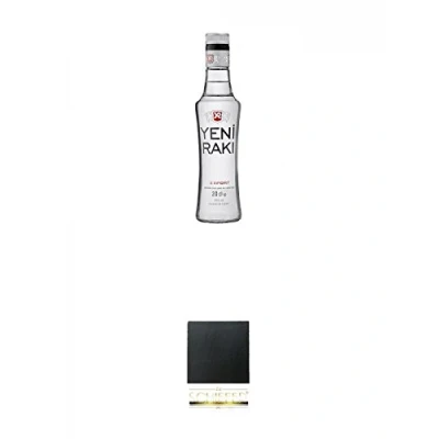 Abbildung von Yeni Raki 0,2 Liter + Schiefer Glasuntersetzer eckig ca. 9,5 cm Durchmesser