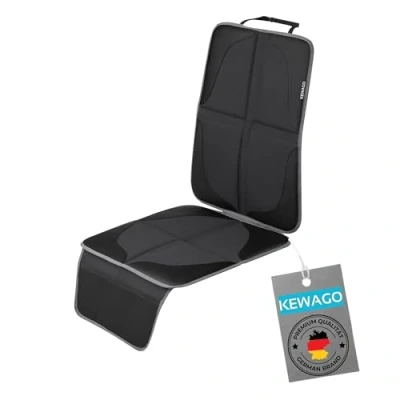 Abbildung von Kewago Kindersitzunterlage ISOFIX geeignet Sitzschoner Auto Kindersitz &amp; Vordersitze Sitzschutz Kinder Schonbezug Rückenlehnenschutz Anti Schmutz Matte