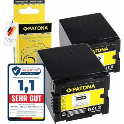 Abbildung von PATONA 2X Akku Ersatz für Panasonic CGA DU21 DU14 DU07 VBD070 VBD140 VBD210 Batterie Kompatibel mit NV GS17 GS29 GS30 GS35 GS44 GS150
