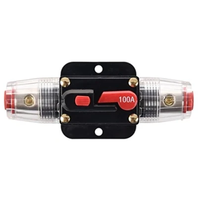 Abbildung von Wisamic Automatiksicherungshalter Schutzschalter 100A 100AMP 12V 24V DC Sicherungshalter Halterung Automat