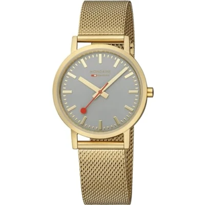 Abbildung von Mondaine Damen Analog Quarz Uhr mit Edelstahl Armband A660.30314.80SBM
