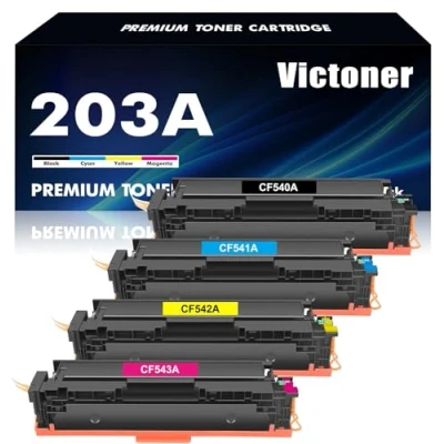 Abbildung von 203A 203X MFP M281fdw Toner: für HP Color Laserjet Pro M281fdn M254dw M281cdw M280nw M254nw M254dn M281 M254 CF540A CF540X CF541A CF542A CF543A Schwarz Cyan Gelb Magenta