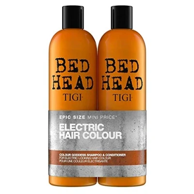 Abbildung von Tigi Bed Head Colour Goddess Duo Pack für koloriertes Haar (Shampoo 750ml und Conditioner 750ml)