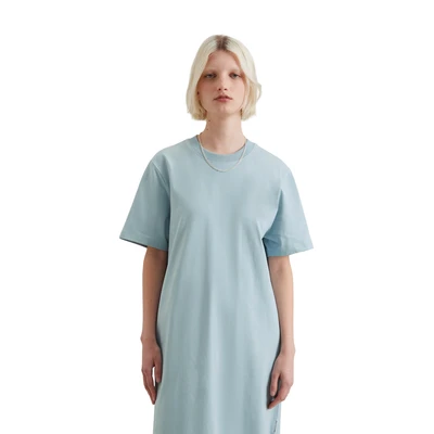 Abbildung von Marc O&#039;Polo Denim Round NECK Slits Jerseykleid, Damen, Größe: Large, Blue fog