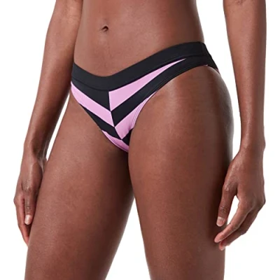 Abbildung von Puma Damen Swimwear Heritage Stripe Brazilian Bikini Unterteile, Blue Combo, L