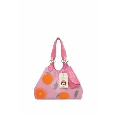 Abbildung von Fritzi aus Preussen Damen x Frida Kahlo Izzy Medium Canvas Oranges Shopper