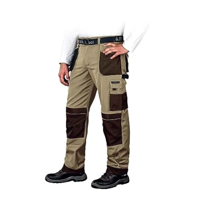 Abbildung von Leber &amp; Hollman Herren Arbeitshose LH FMN T B, 65% Polyester 35% Baumwolle 270 g/m2, Bundhose mit Taschen für Knieschoner, 9 Multifunktionstaschen+ Schlaufe und Schlüsselhaken