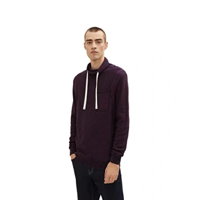 Abbildung von TOM Tailor Strickpullover, Herren, Größe: Medium, Navy red structure
