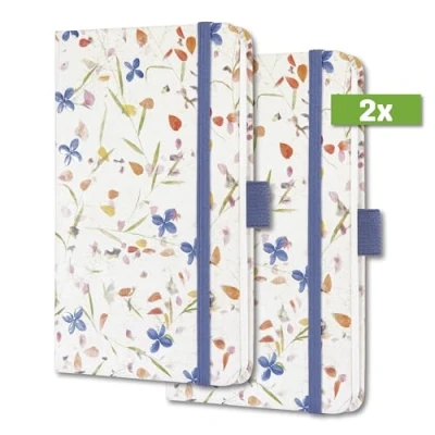 Abbildung von SIGEL J4306/2 Wochenkalender Jolie 2024, Bloom Violet, ca. A6, weiß, violett, Hardcover, Gummiband, Stiftschlaufe, Einstecktasche, 174 Seiten, aus nachhaltigem Papier, Terminplaner, 2 Stück