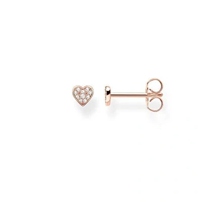 Abbildung von Thomas Sabo Einzel Ohrstecker Herz pavé roségold vergoldetes Silber H2145 416 14