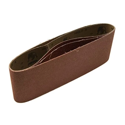 Abbildung von Mirka Red 3 Stück Gewebe Schleifbänder 100x610mm / Korn P40 hochwertiges Schleifband für Bandschleifer Zum Schleifen von Holz und Metall