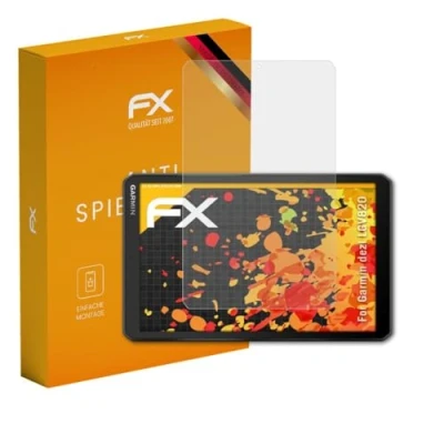 Abbildung von atFoliX Panzerfolie kompatibel mit Garmin dezl LGV820 Schutzfolie, entspiegelnde und stoßdämpfende FX Folie (3X)