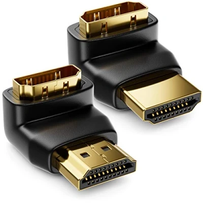 Abbildung von deleyCON 90 &amp; 270 Winkeladapter im Set HDMI Typ A 4K UHD 3D Full HD Kabel