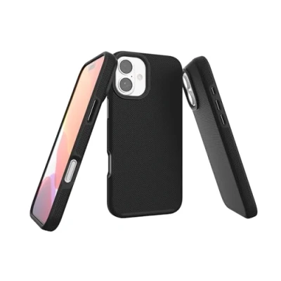 Abbildung von JT Berlin BackCase Pankow Solid MS Silikon Hülle kompatibel mit Apple iPhone 16 (Fallschutz nach US Militärstandard, Wireless Charging (Qi) / Magnetische Aufladung optimiert) schwarz