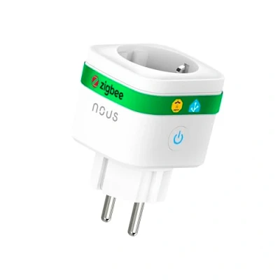 Abbildung von NOUS A7Z ZigBee Smart Steckdose mit Energieüberwachung, 16A, App &amp; Sprachsteuerung, Zeitplan Timer, Kompatibel Alexa, Google Home, Home Assistant, Tuya, Hub Erforderlich, 1 Pack