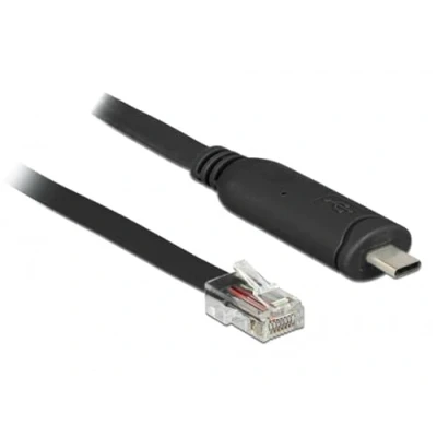 Abbildung von DeLOCK 63912 Serielles Kabel, 2 m, USB Type C, RJ45, Schwarz, Typ Stecker/Stecker