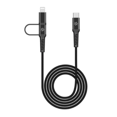 Abbildung von Celly USBC2IN1 USB Ladekabel mit Adapter