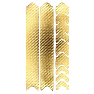 Abbildung von AlphaShield Fahrrad Rahmenschutz Kettenstreben Schutz Folie Aufkleber Rahmen Carbon MTB BMX Lackschutz K099 (Carbon Gold)