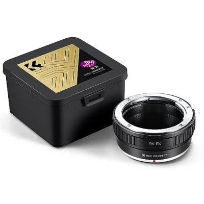 Abbildung von K&amp;F Concept PK FX Fit Objektiv Adapterring Objektivadapter für Pentax auf Fujifilm X Mount Bajonett Systemkamera Fuji Finepix T1,X E2,X E1,X A1,X M1,X Pro1