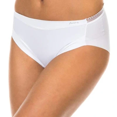 Abbildung von Janira Damen Slip, unsichtbar, weich und fleckenfrei auf der Haut Gr. XL, weiß