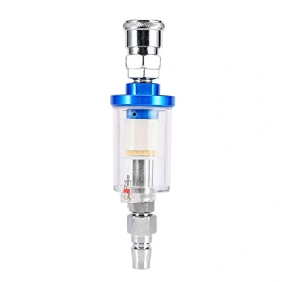 Abbildung von Akozon Spritzpistole Wasser Ölabscheider Filter 1/4 &quot;6mm Luftfilter Wasserfalle Klarlack Feuchtigkeitsabscheider mit männlichen und weiblichen Ada