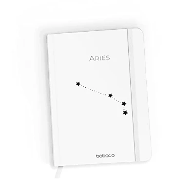 Abbildung von ERT GROUP Original und offiziell lizenziert von Babaco Notizbuch, Muster Zodiac Constellation 001 white, mit liniertes Papier, A5