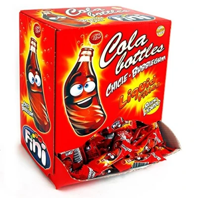 Abbildung von 1 Box Fini Bubblegum Cola Bottles 200er Kaugummi