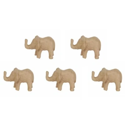 Abbildung von Décopatch AP152Opack Ein Set mit 5 Halterungen aus braunem Papier, 10 x 8 7 cm, Elephanteau