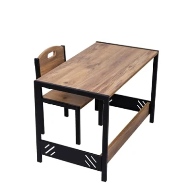 Abbildung von Industrial living Spieltisch Aktivitäten Tisch Kindertisch und Stühle Kinderschreibtisch Montessori Kinderzimmermöbel (Walnuss)