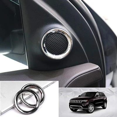 Abbildung von HIGH FLYING für Grand Cherokee WK2 2011 2020 Interieur A Säule Lautsprecher Interieurleisten 2 Stück Verchromt