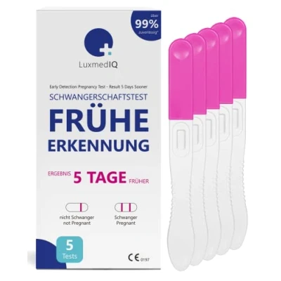 Abbildung von LuxmedIQ Schwangerschaftstest 5x Frühe Erkennung 25 mIU/mL, 5 St.