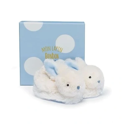 Abbildung von Doudou et Compagnie DC1309 Lapin Bonbon Häschen Hausschuhe, Blau