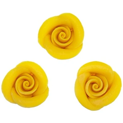 Abbildung von Cake Company Rose mittel gelb 35 mm 24 STÜCK 1er Pack (1 x 360 g)
