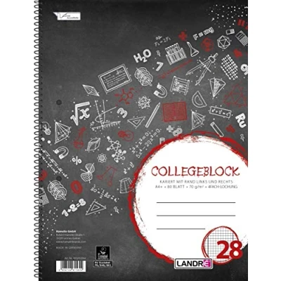 Abbildung von LANDRÉ 100050064 Collegeblock&quot;college&quot; DIN A4, kariert, 80 Blatt