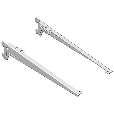 Abbildung von Element System 18133 00057 Classic Regalsystem WINKEL TRÄGER Formschöner Abschluss der Regalseite zur Auflage von Holzböden, Stahl, Weiß, 380 mm, 2 Stück