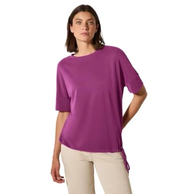 Abbildung von Cecil Softes Tshirt basic, Damen, Größe: Large, Lila