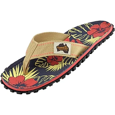 Abbildung von Gumbies Zehentrenner, Größe: 36, Denim hibiscus Schuhe