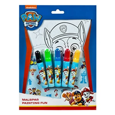 Abbildung von Paw Patrol Kreativset Malset 16 teilig Kreativ Set Mal Spaß Stifte