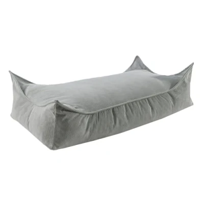 Abbildung von Meowbaby Sitzhocker Rechteckig Slimcord, Grau