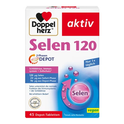Abbildung von Doppelherz Selen 120 2 phasen Depot 45 St