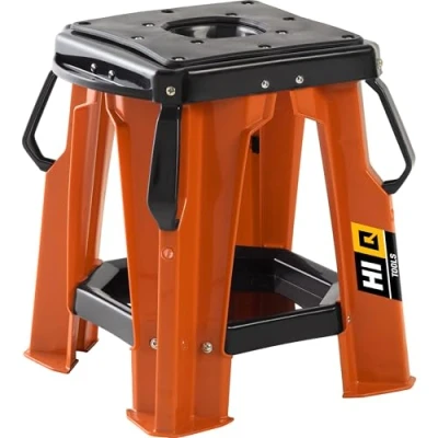 Abbildung von Hi Q Tools Werkstatt Hocker bis 200 Kg schwarz/orange
