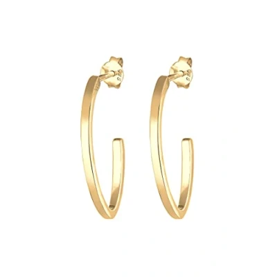 Abbildung von Elli Oval Geo Basic Ohrringe goldcoloured, Damen, Größe: One Size, Gold coloured